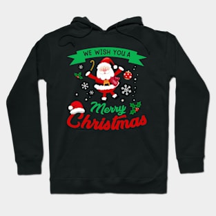 We Wish You A Merry Christmas Cheerful Santa Hoodie